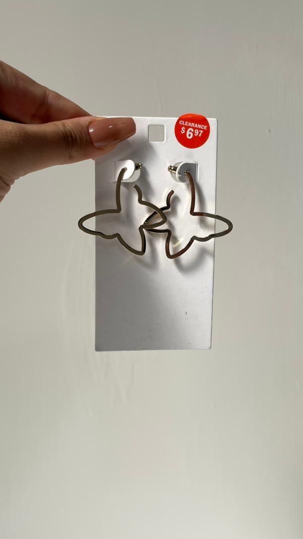 گوشواره زنانه طرح پروانه مینیمال