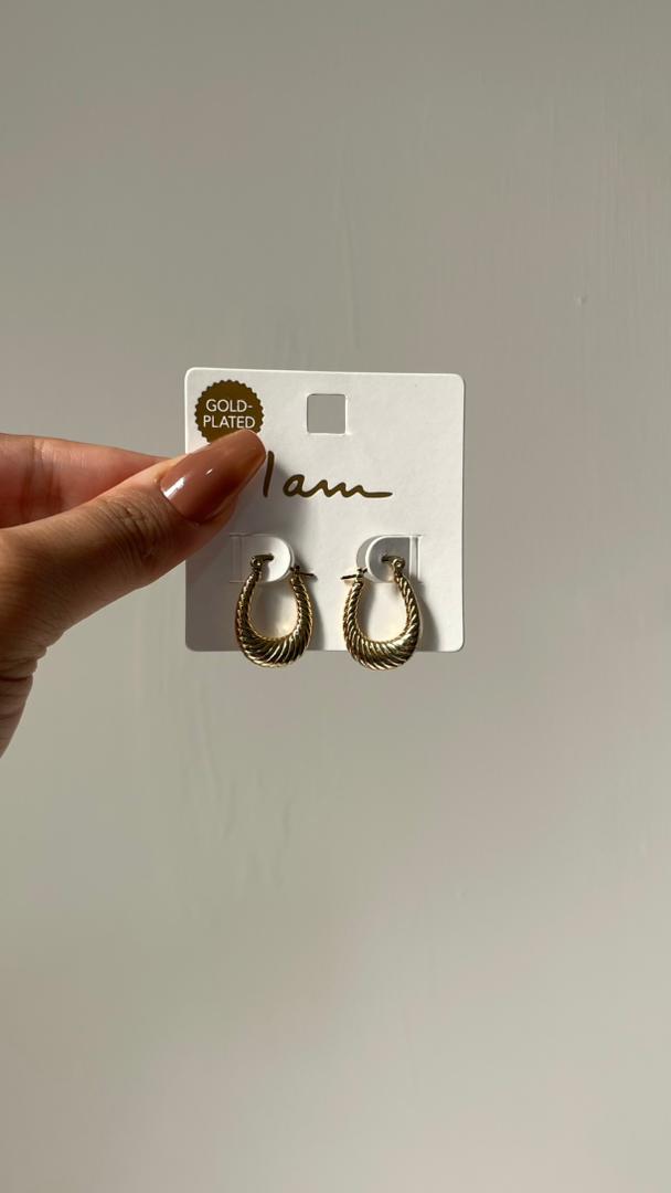 گوشواره زنانه مدل صدفی روکش طلا