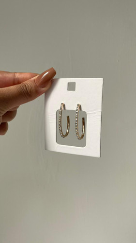 گوشواره زنانه طرح مینیمال مدل نگین دار