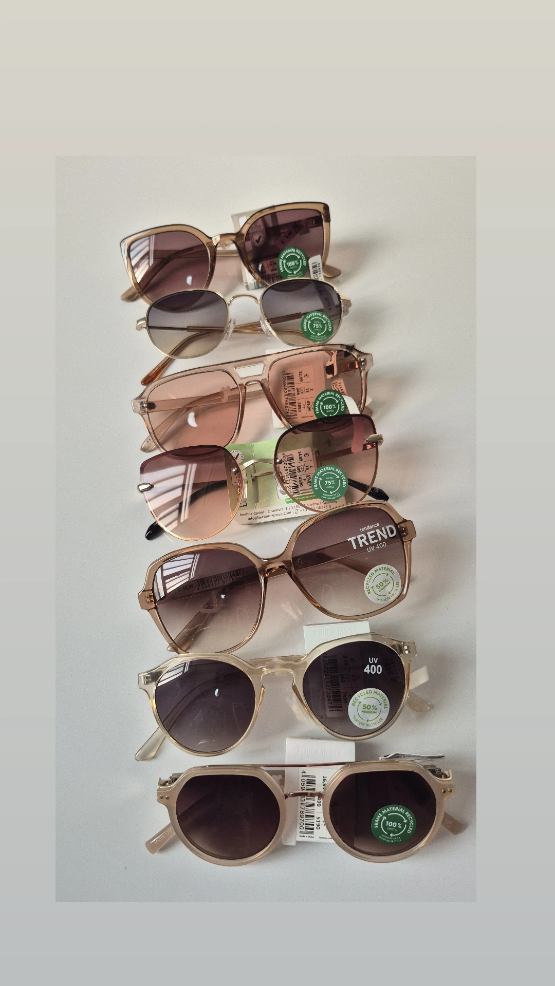 عینک آفتابی زنانه کالکشن پاییزی با کاور زیپی هدیه 🎁