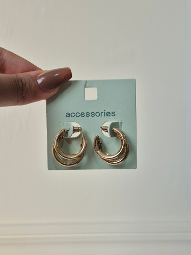 گوشواره زنانه طلایی مدل پیچ در پیچ