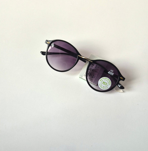 عینک آفتابی مشکی زنانه مدل گرد با کاور زیپی هدیه 🎁