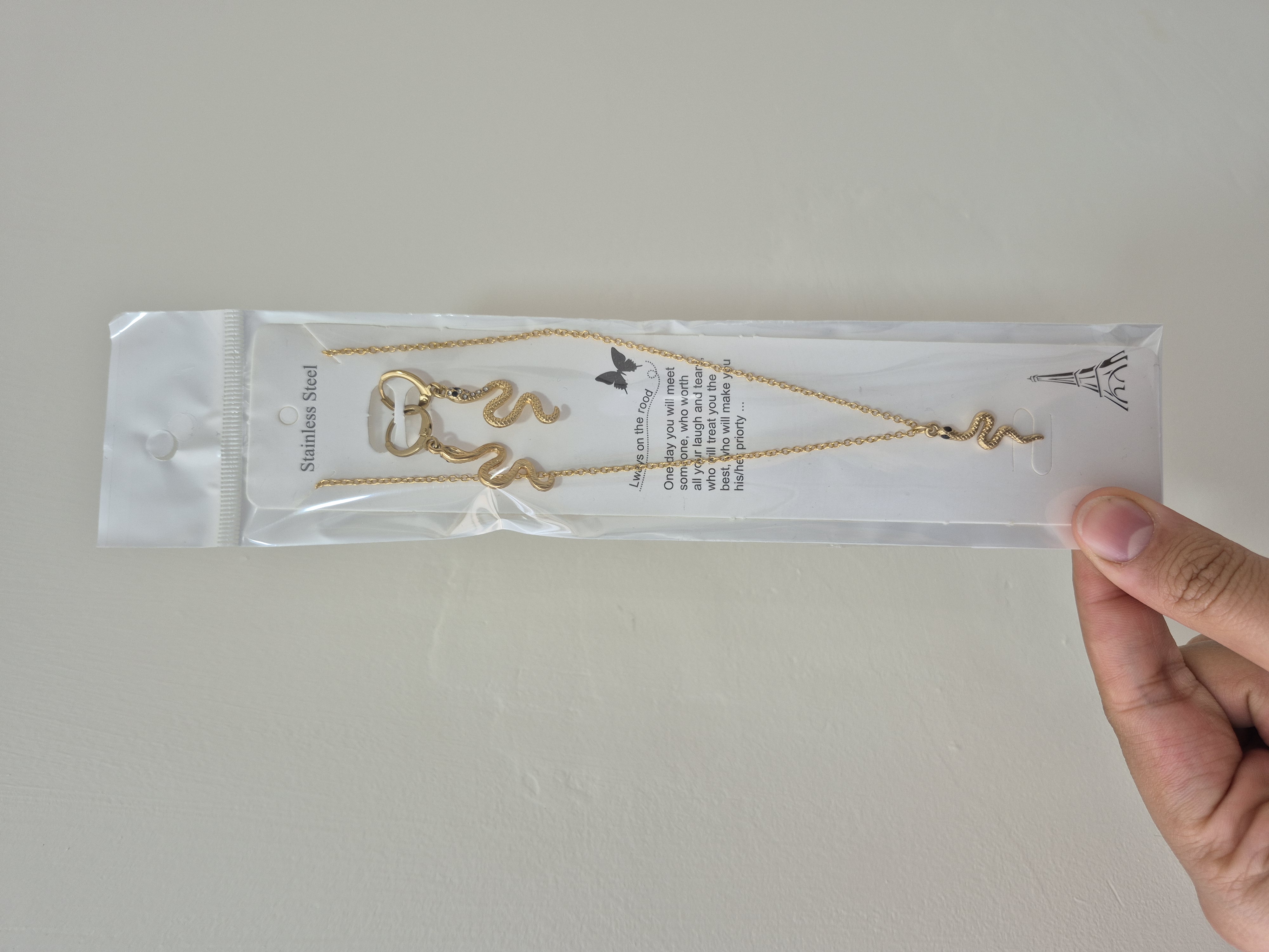 نیم ست زنانه مدل مار طلایی