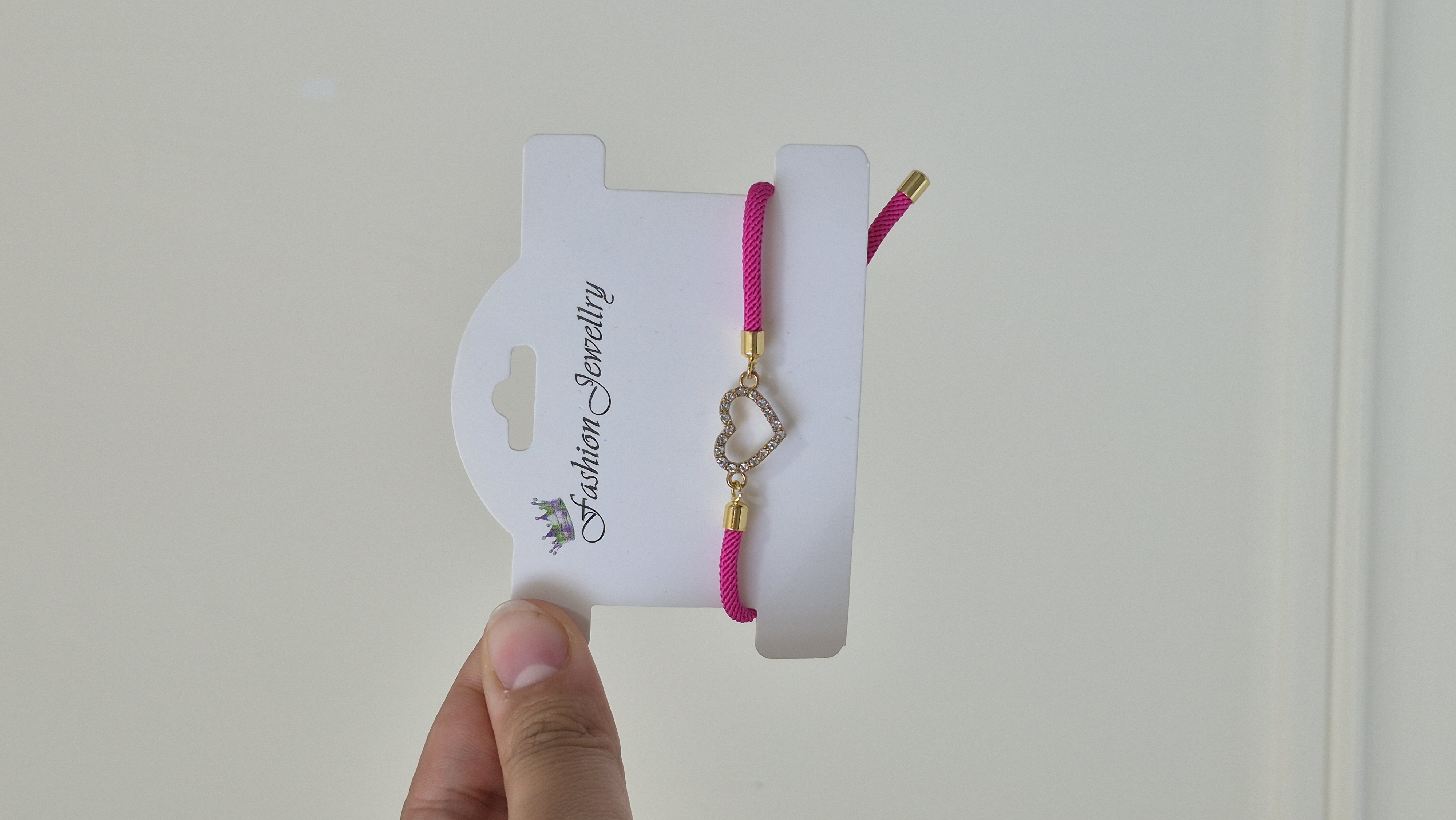 دستبند آسانسوری طرح قلب نگین دار