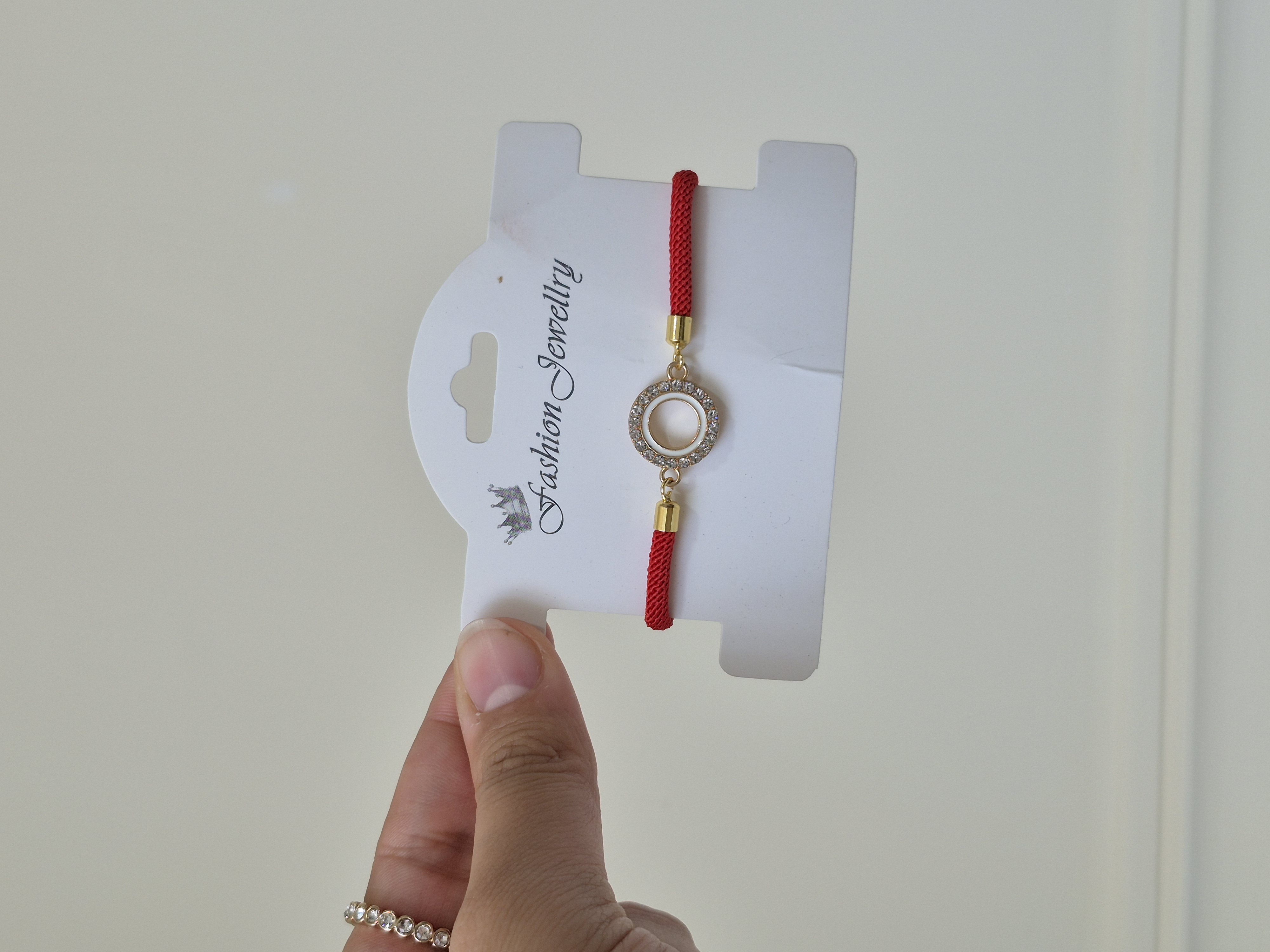 دستبند آسانسوری طرح دایره نگین دار