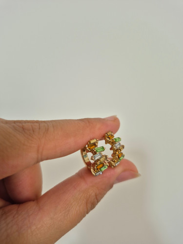 گوشواره زنانه مدل سنگ های طبیعی