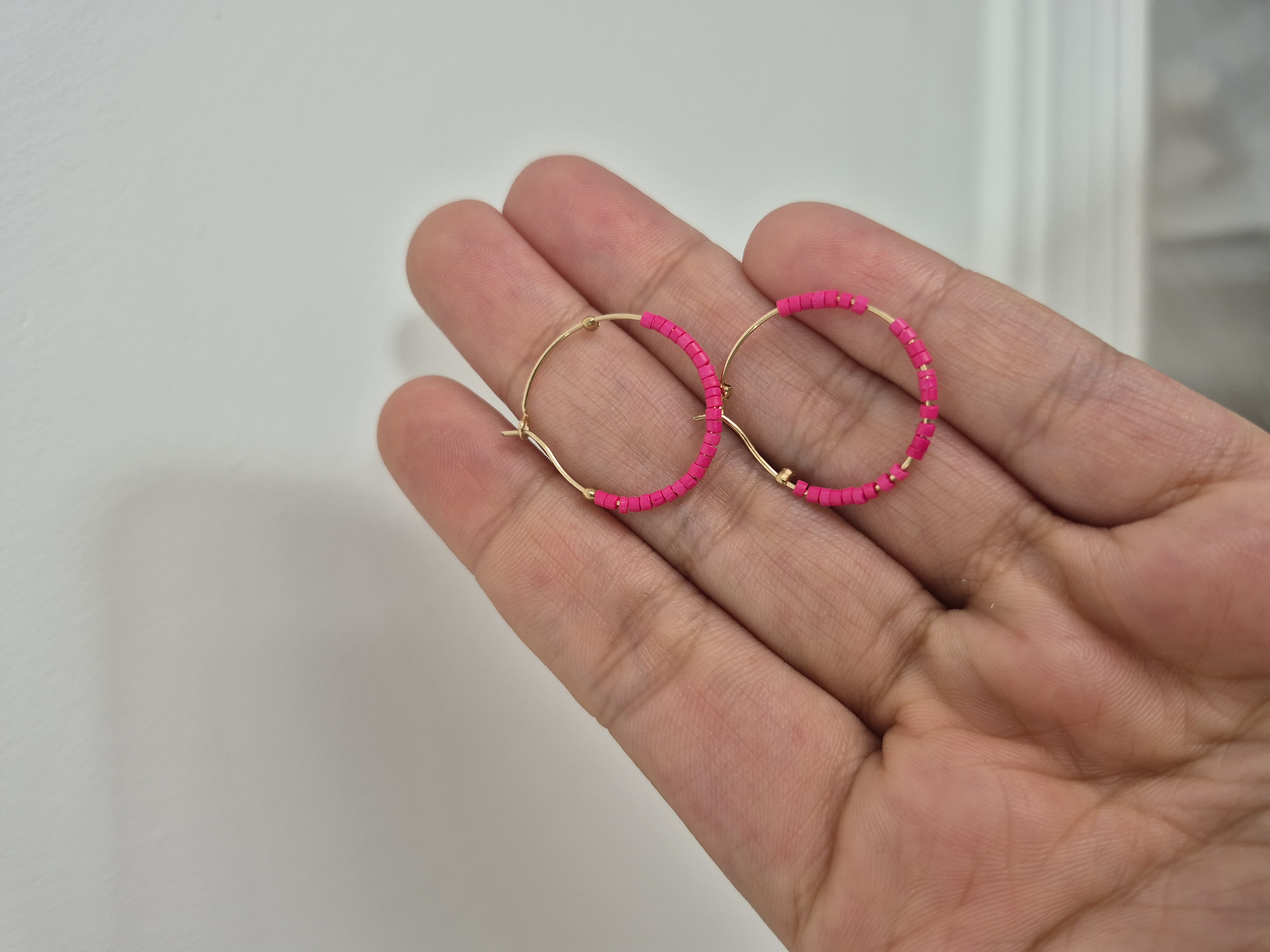 گوشواره زنانه مدل حلقه ای رنگی