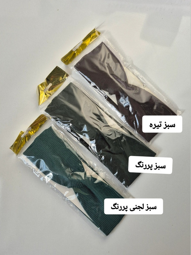 هدبند زنانه مدل کبریتی طرح گره دار با رنگبندی متنوع