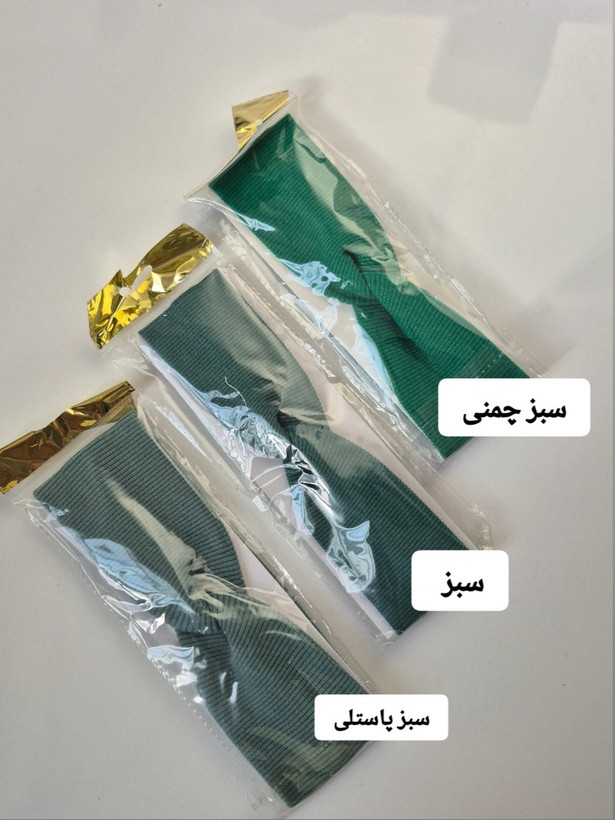هدبند زنانه مدل کبریتی طرح گره دار با رنگبندی متنوع