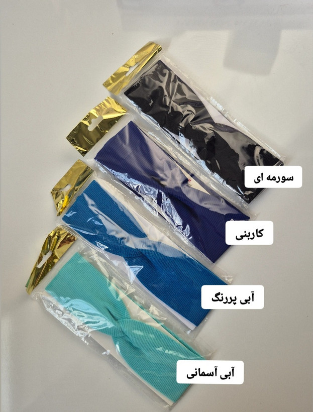 هدبند زنانه مدل کبریتی طرح گره دار با رنگبندی متنوع